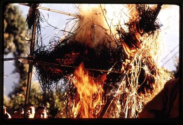 [Burning of religious sacrifice, Sikkim]