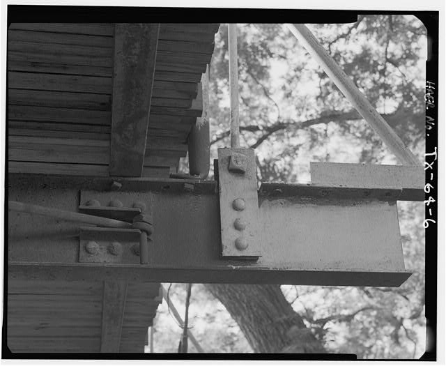 DETAIL OF TRANSVERSE BEAM AND HANGER FROM BELOW. - Clear...