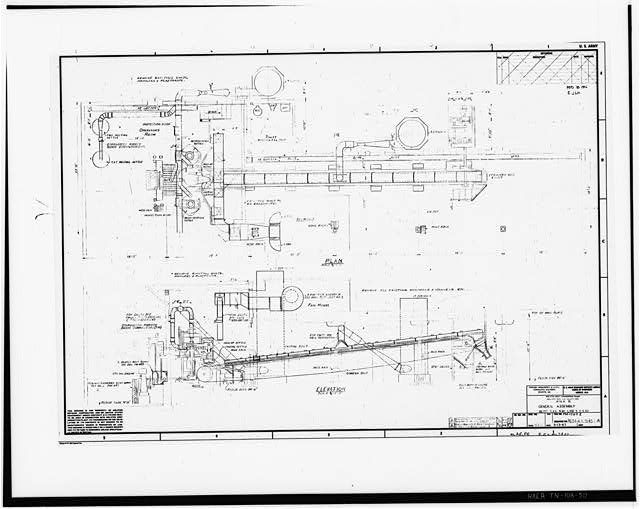 50. Photograph of a line drawing. 'AREA B, GENERAL...