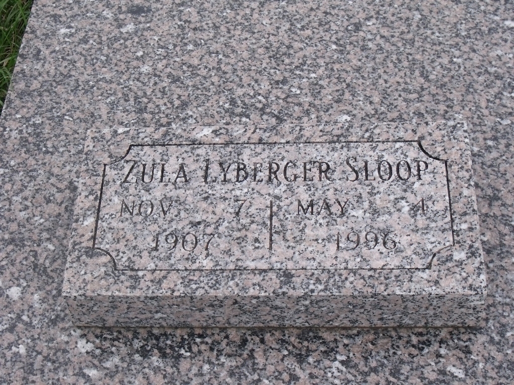 Zula (Lyberger) Sloop Grave, Missouri