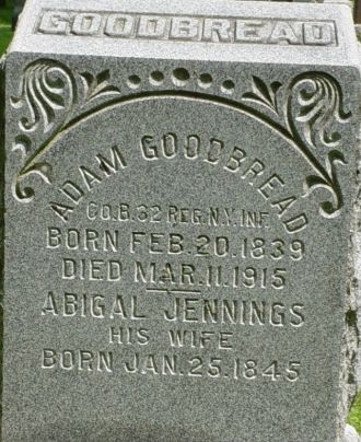 Adam & Abigail Goodbread gravesite