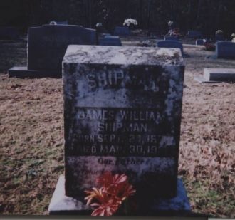 James William Shipman Marker: Apple Hill Cemetery