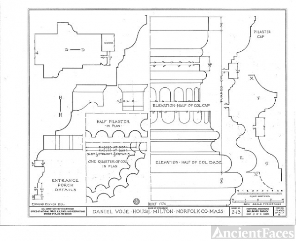 HABS MASS,11-MILT,2- (sheet 3 of 6) - Daniel Vose House,...