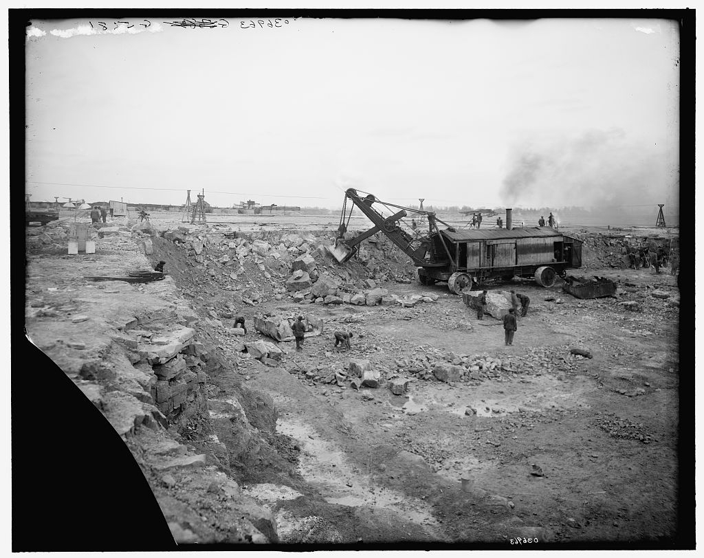 [Steam shovel & corner of excavated area, Livingstone...