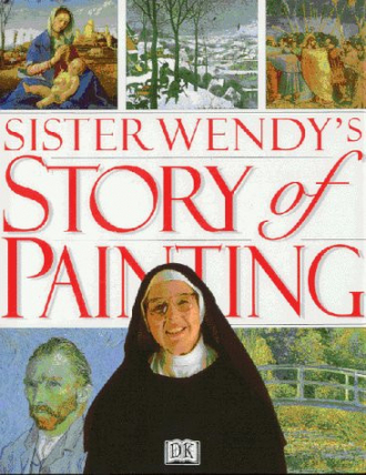 Sister Wendy and one of her Art History Books.