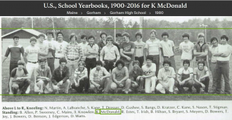 Kevin McDonald--U.S., School Yearbooks, 1900-2016 (1980)Track
