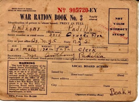 War ration Card