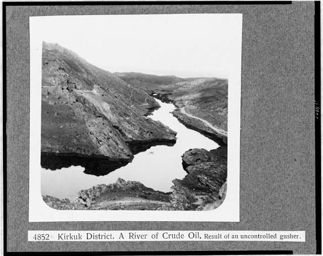 Kirkuk district--A river of crude oil--Result of an...
