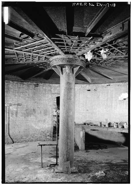 18. DETAIL VIEW OF STEEL PEDESTAL COLUMN TO SUPPORT...