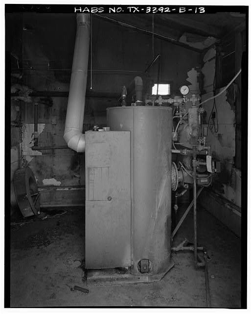 13. Interior detail of boiler room - Fort Hood, World War...