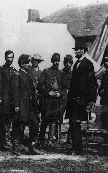 Abraham Lincoln At Antietam, Maryland