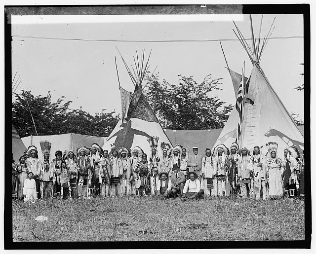 [Native American group in front of tipis], 5/29/23