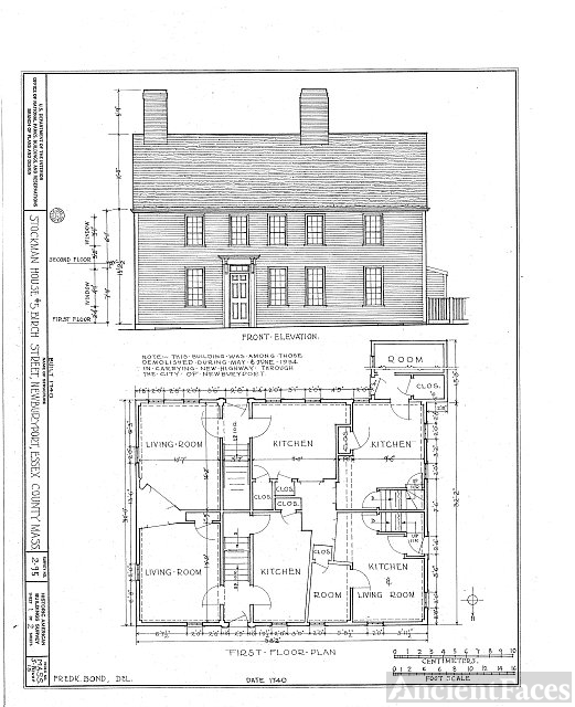 HABS MASS,5-NEWBP,15- (sheet 1 of 2) - Stockman House, 5...