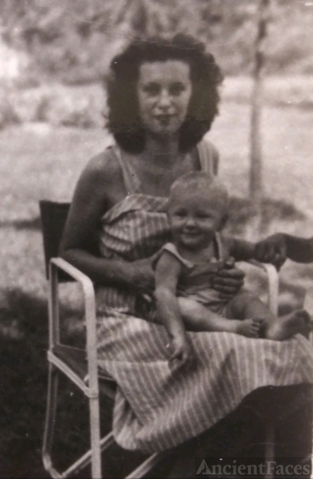 Barbara Lavallee and son