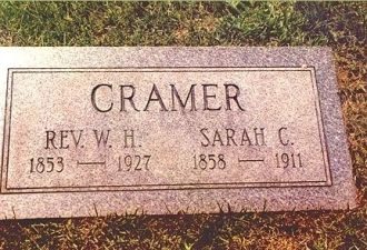 Headstone of Rev W.H. Cramer and wife