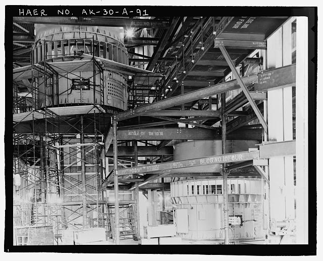 91. View of scanner building No. 105 construction view...