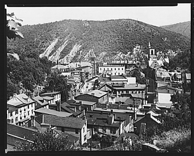 Lower Mauch Chunk and Bear Mountain as seen from High Street