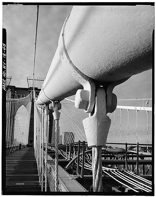 45. Detail view of connection between suspender and main...