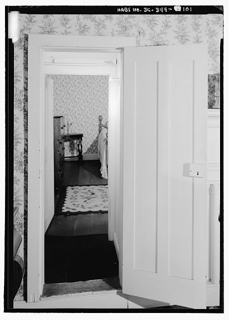 Interior view, second floor detail view in the Clemsons'...