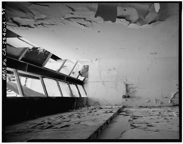 View of skylight from mezzanine of American Railway...