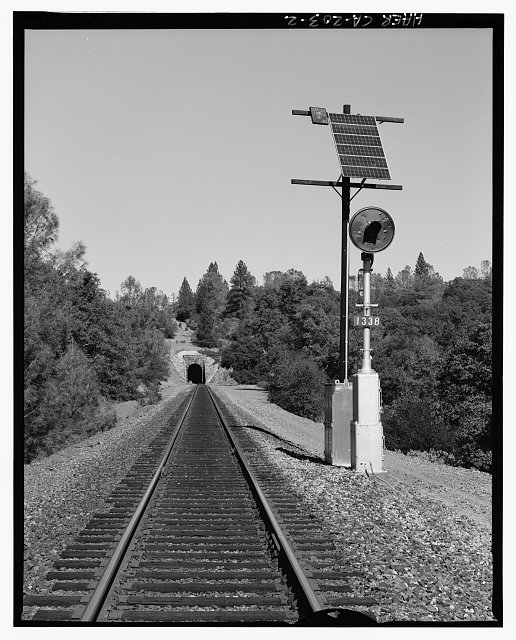 2. West portal of Tunnel 27, contextual view from track...