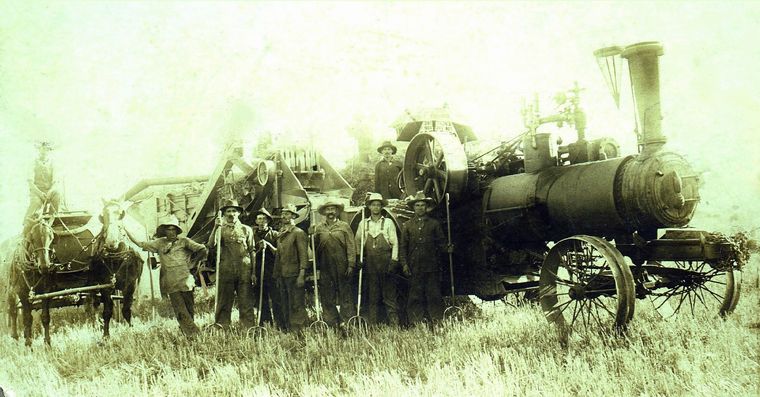 William Buchanan and steam tractor