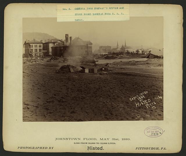 Cambria Iron Company's office an store rooms looking from...