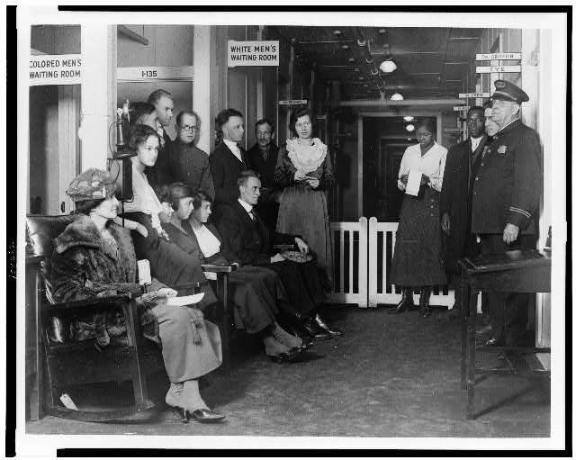 [Group of federal employees waiting for treatment at the...