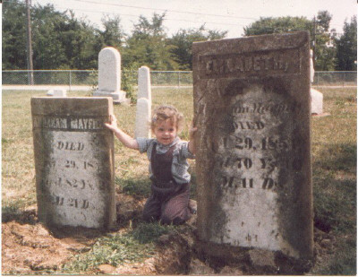 Tombstones of Abraham and Elizabeth Mayfield