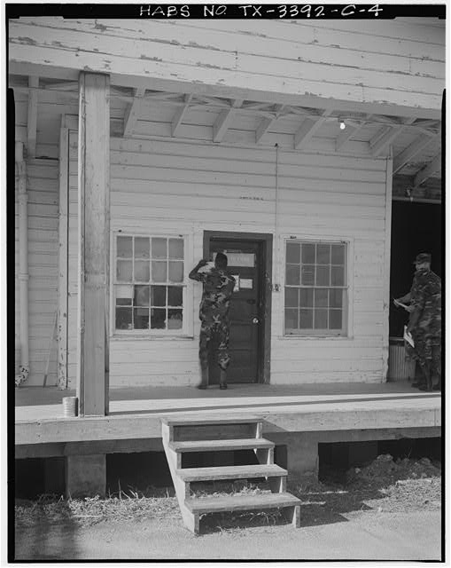 4. Detail of office, north side - Fort Hood, World War II...