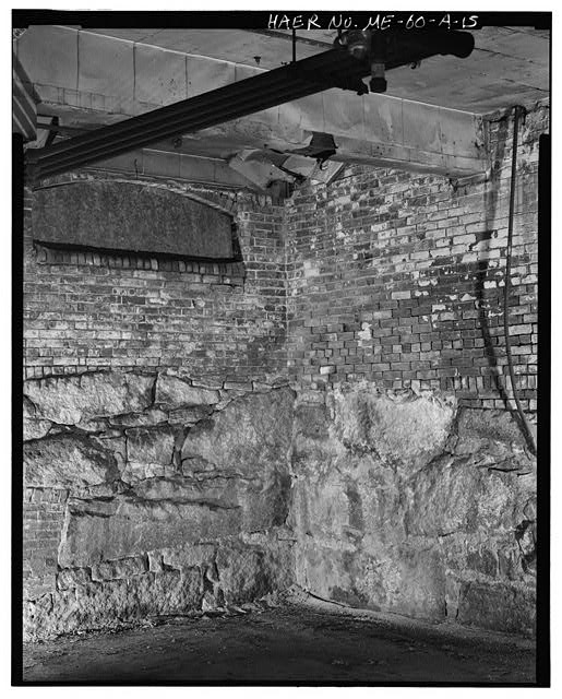 15. VIEW BASEMENT FOUNDATION AT CORNER, LOOKING SOUTHEAST...