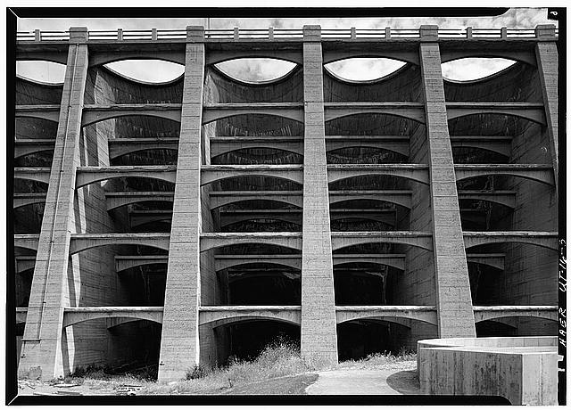 3. Detail of butresses from south. - Mountain Dell Dam,...