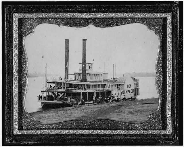 [Ben Campbell, steamship at landing]