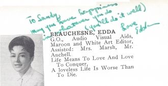 Edda Beauchesne yearbook