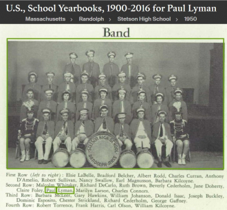 Paul Joseph Lyman Sr--U.S., School Yearbooks, 1900-2016(1950)Band