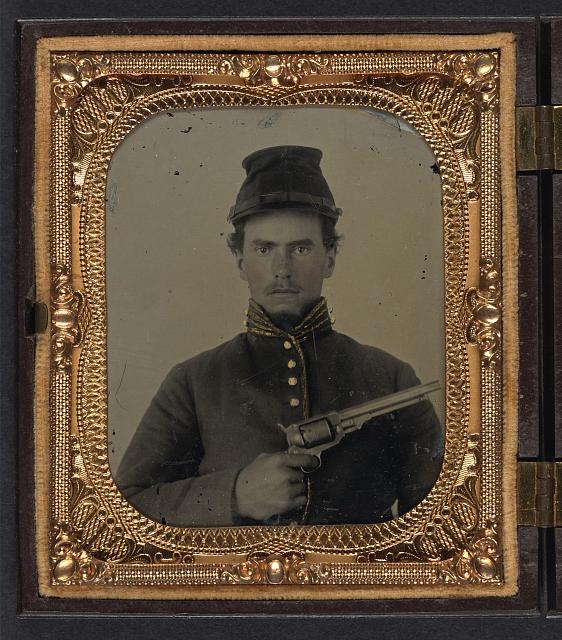 [Unidentified soldier in Union cavalry uniform with...