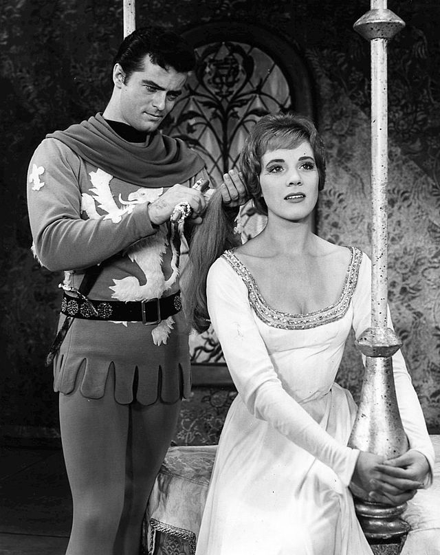Robert Goulet and Julie Andrews in CAMELOT.