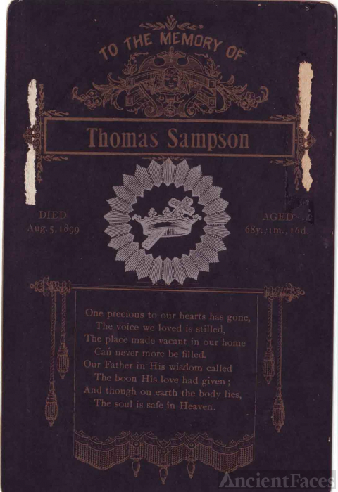 Thomas Sampson funeral card