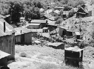 Miners' homes at Mogollon, New Mexico
