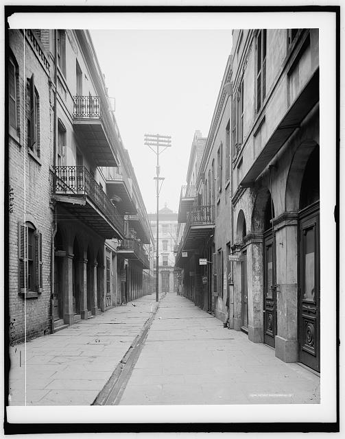[Exchange Alley and entrance to Royal Hotel, New Orleans,...