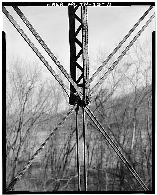 11. VIEW OF CONNECTION AT MID POINT OF END POST, LOOKING...