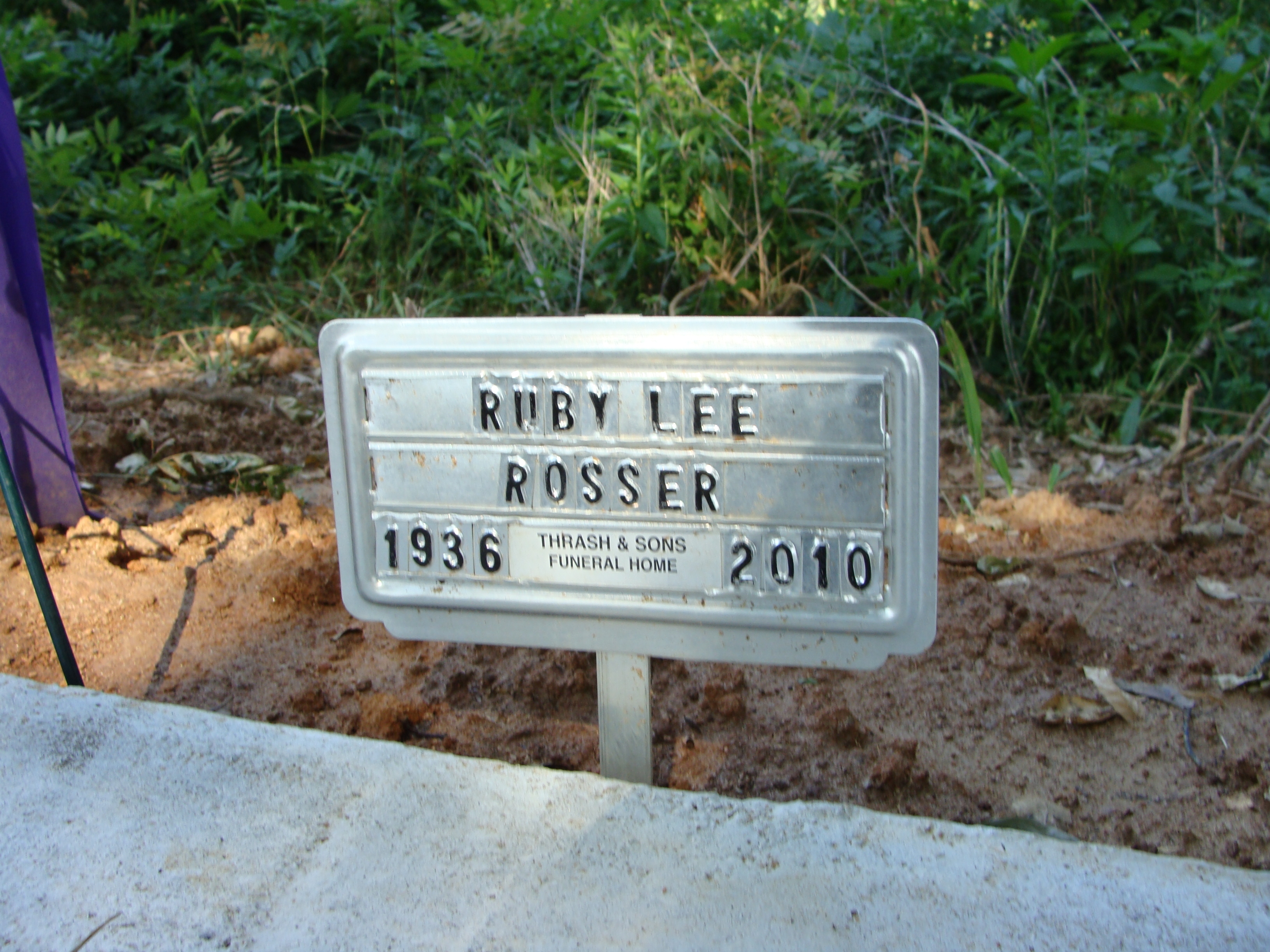 Ruby Lee Rosser gravesite