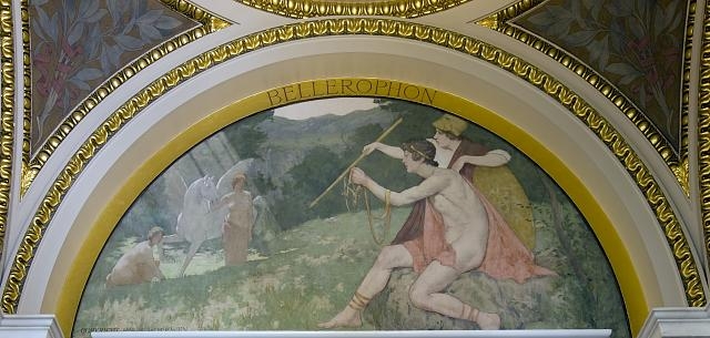 [South Corridor, Second Floor. Mural depicting Greek Hero...