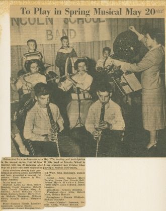 1st Band at Lincoln School 1955
