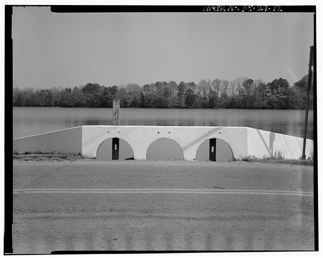 12. VIEW WESTWARD OF THE PENSTOCK (HEADRACE) BRIDGE AND...