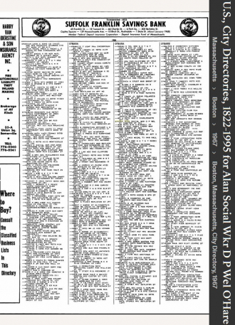 Allan C O'Hare --U.S., City Directories, 1822-1995(1967)