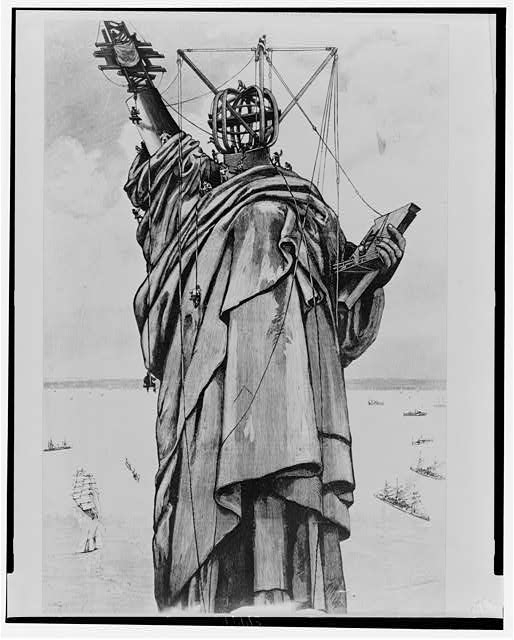 [Construction of the Statue of Liberty]: Re-constructing...