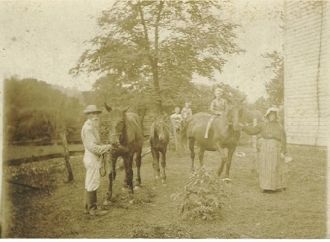 riding horses