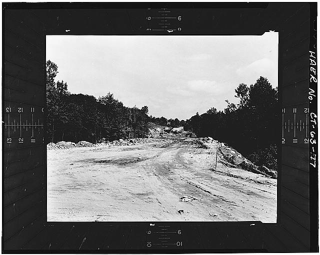 77. HISTORIC PHOTOGRAPH, MERRITT PARKWAY, CLEARING...