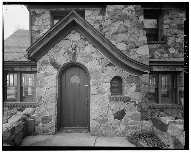 4. EXTERIOR DETAIL OF MAIN ENTRANCE PORTICO AND ARCHED...